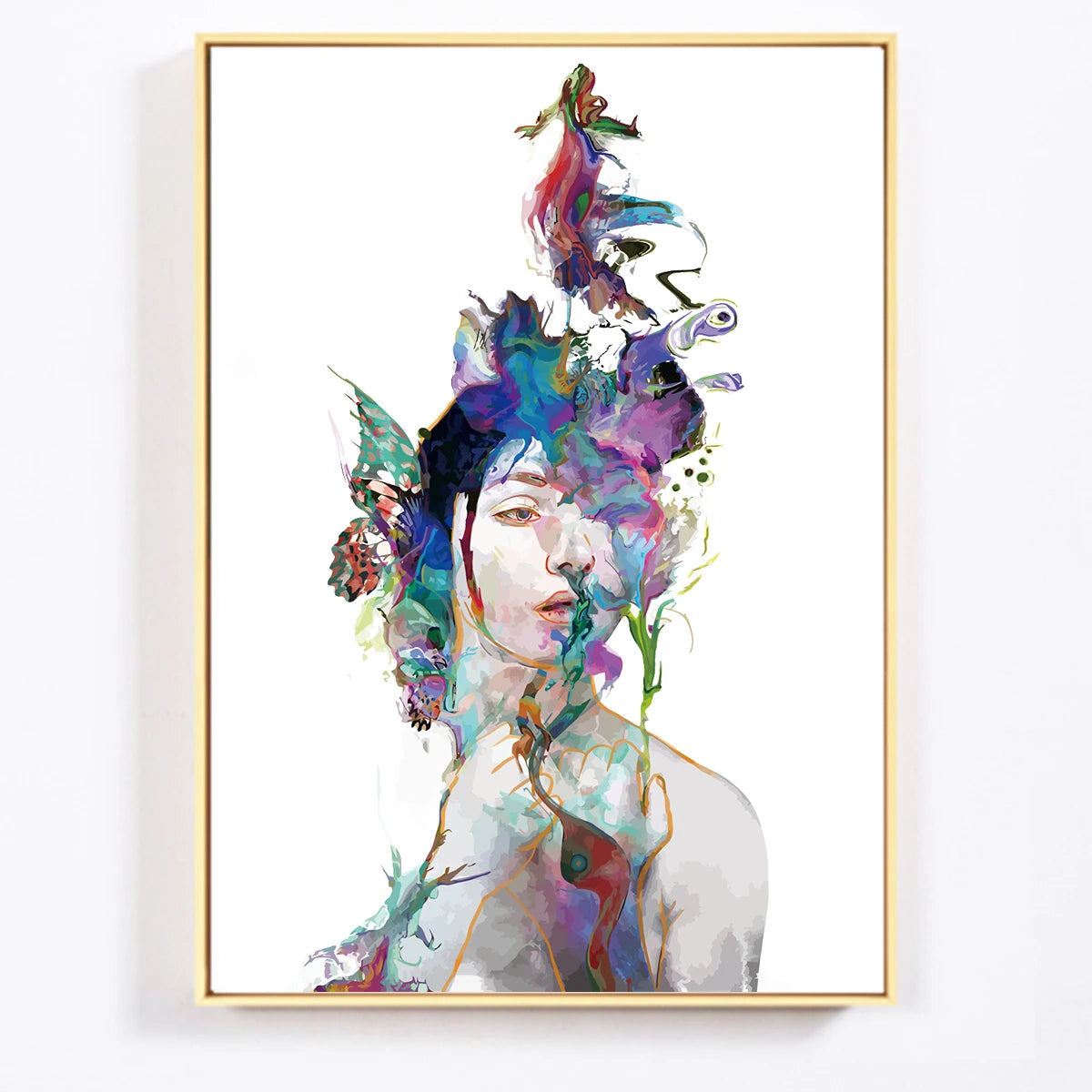Abstract Watercolor Woman Canvas Wall Art Painting Poster Home Cafe Wall Decor Oil Painting on Canvas Posters and Prints Art Pic