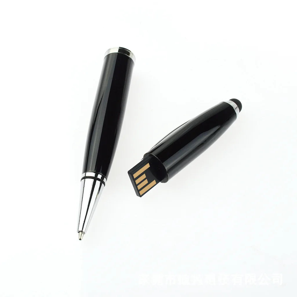 Luxury 32gb USB Ballpoint Pen Custom Logo Wholesale Metal Pen with 0.5mm Writing Width Promotional Gift