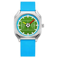 Cheap Price Promotional Fashion Design Men Watch Soccer Football Face Sports Wristwatches Accessories Free Box