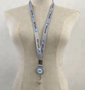 OEM Customizable Polyester Lanyard with Retractable Badge Clip Full Color Thermal Transfer Sublimation Printing