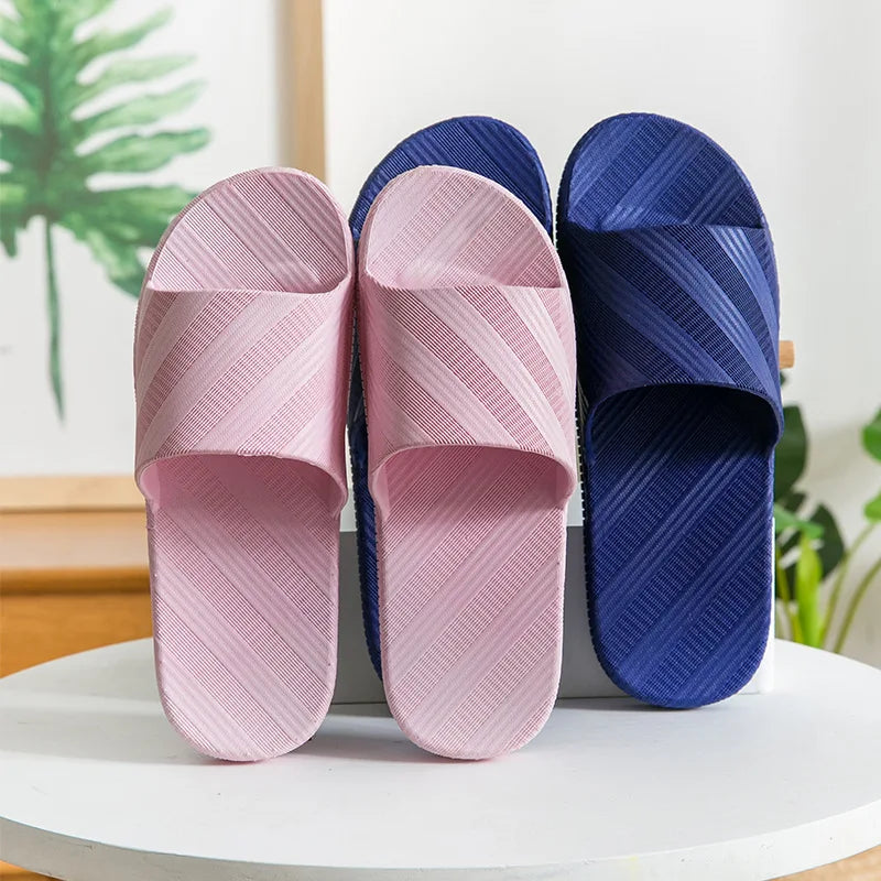 Women Men Summer Winter Slippers Soft Indoor Outdoor Lovers Home Floor Anti-Slip Massage Fashion Bathroom Platform Slides