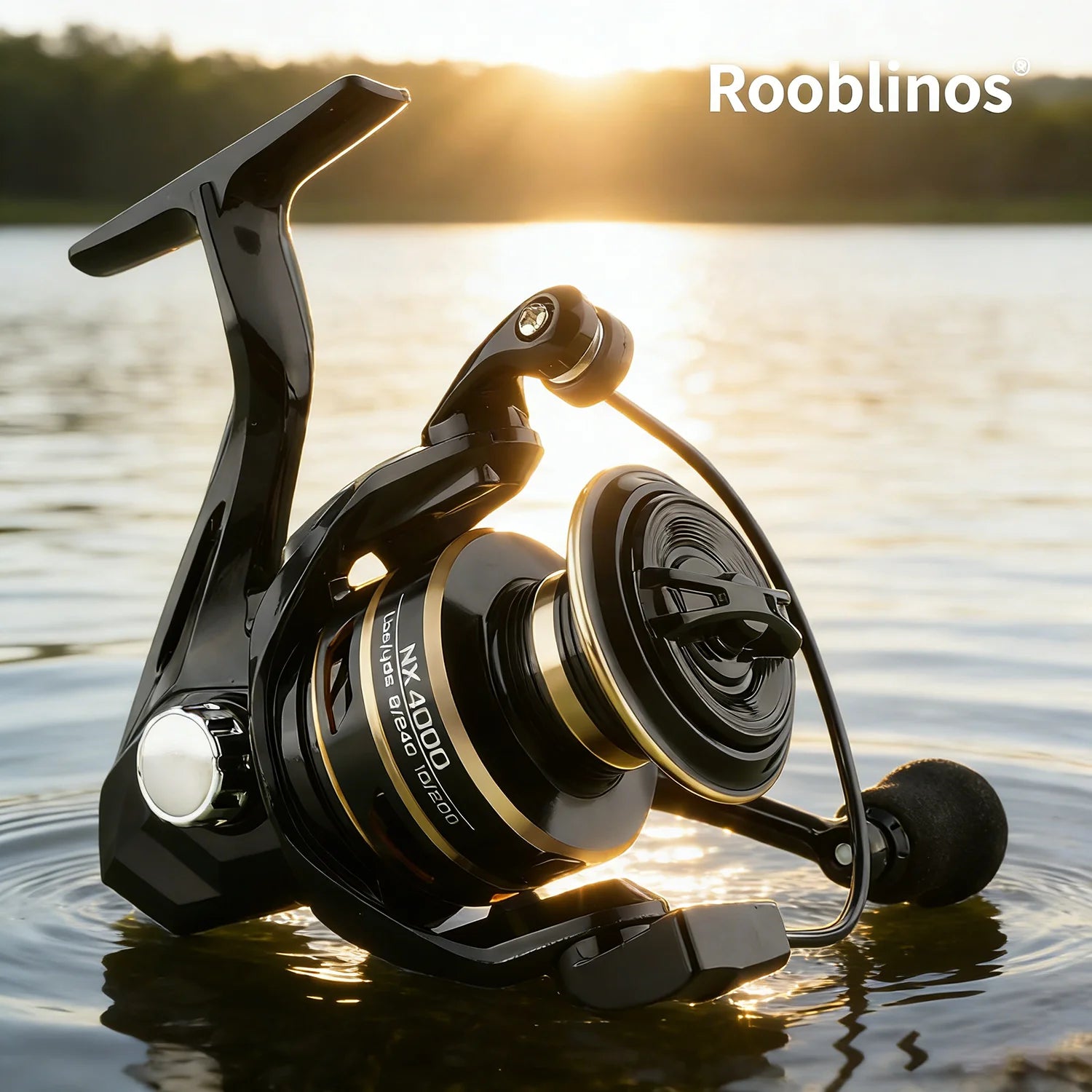 [Germany Stock] Rooblinos NX Spinning Reels Bait Compatible Plastic Body Nylon Line Left Hand Use