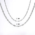 Wholesale YAAZKY SPL Unisex 3.5 5mm Stainless Steel Waterproof Trendy Water-wave Twist Rope Chain Necklace for Anniversary