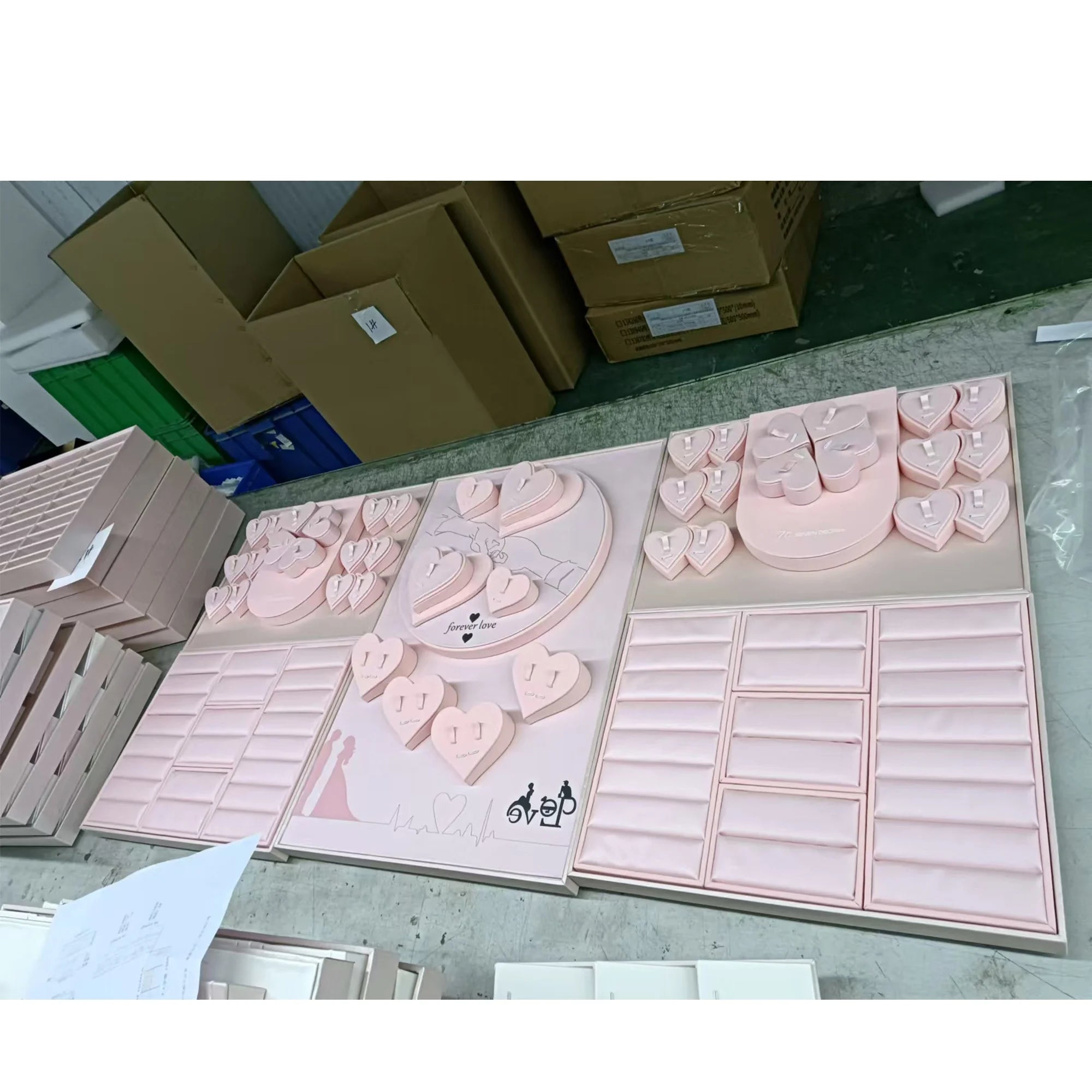 Piercing Display Stand Jewelry Free Design Paint Ring Necklace Jewellery Display Set Fashion Tray Displays for Jewelry Stores