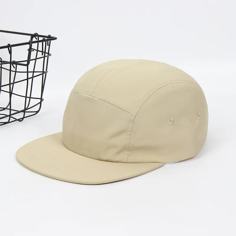 2025 New Design 5 Panel 100% Nylon Unstructured Running Hat Blank Wholesale 5 Panel Hats