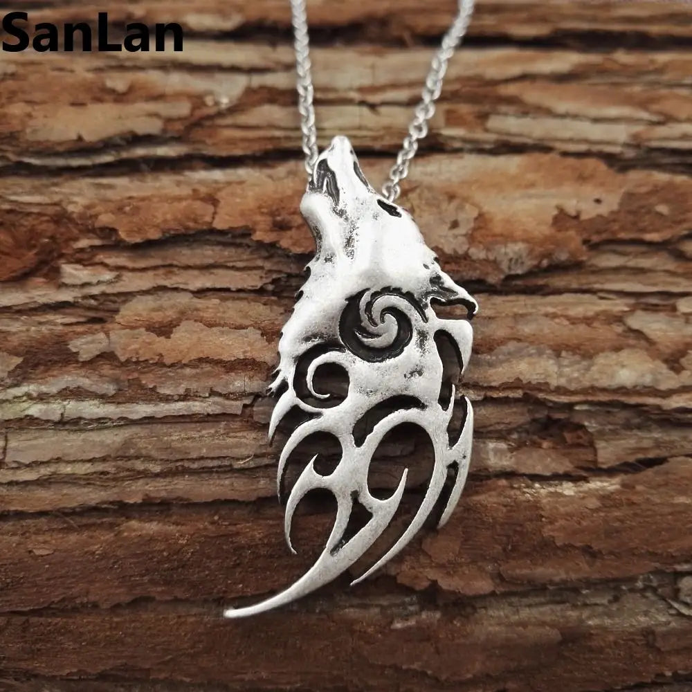 New Sell Fashion Viking Wolf Necklace & Pendant Men Jewelry Gifts