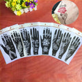2pcs Beauty Tattoo Stencils Body Painting Art Kit Temporary Hand Decal India Henna Sticker for Hand Arm Leg Feet Body