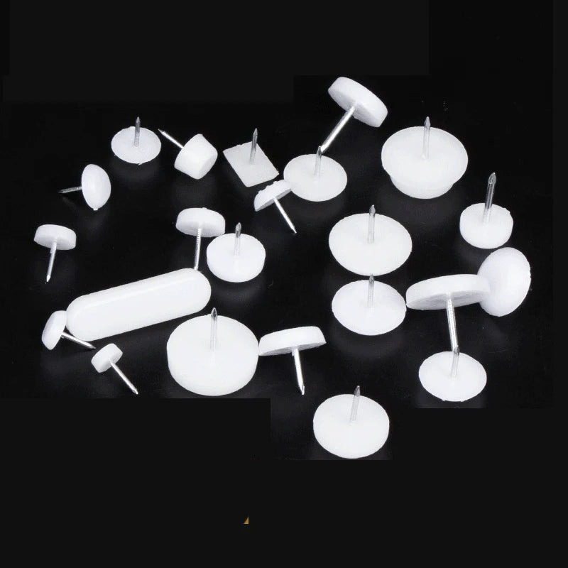 Nylon Furniture Sliders Nail on Chair Leg Floor Protectors NailNylon Chair Glides with NailChair Table Leg Feet Protector Nail