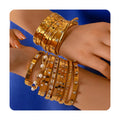 Fashion Bracelets & Bangles Anti Tarnish Cuff Chunky Bangles Waterproof Wholesale Woman Joyas Zirconia Bangles 18k Gold Jewelry