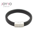 Hot Sale Hand-woven Leather Bracelet Men's Simple Imitation PU Leather  Classic Leather Bangle