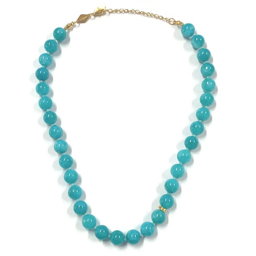 Bohemian Beach Handmade Beaded Necklace Multicolor Natural Stone Choke Necklace Gemstone Jewelry Set For Women