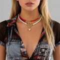 3Pcs/Set Bohemian Colorful Seed Beads Imitated Pearl Necklace for Women Trendy Lady Stackable Choker Accessories Fashion Jewelry