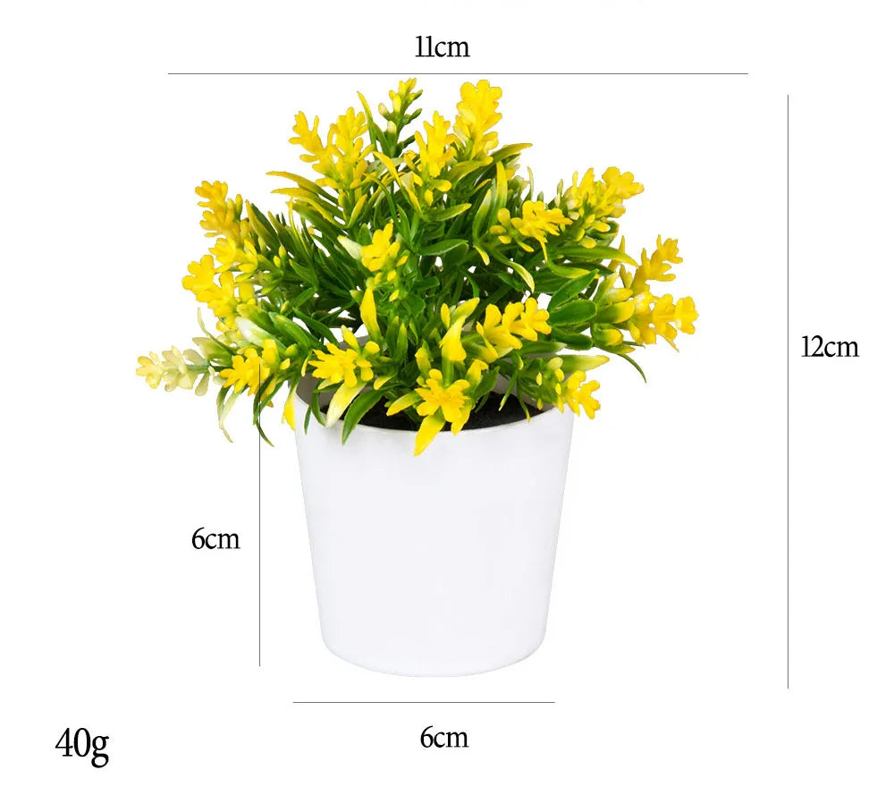 Mini Style Office Living Room Pot Plant Artificial Wholesale Desktop Decoration Small Bonsai Flowers Succulent Pot for Bonsai Ar