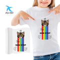 Po-Try Custom DTF Printing Services 100M 30 40 60CM PET Latex DTF Film for Low Temperature Clothing Heat Transfer DTF Printer