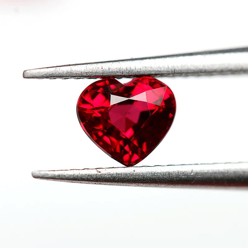 Natural Pigeon Red Ruby Hot Sale in Bulk Ruby Low Price Heart-shaped Cut 4*4mm Ruby Jewelry Small Matching Stone
