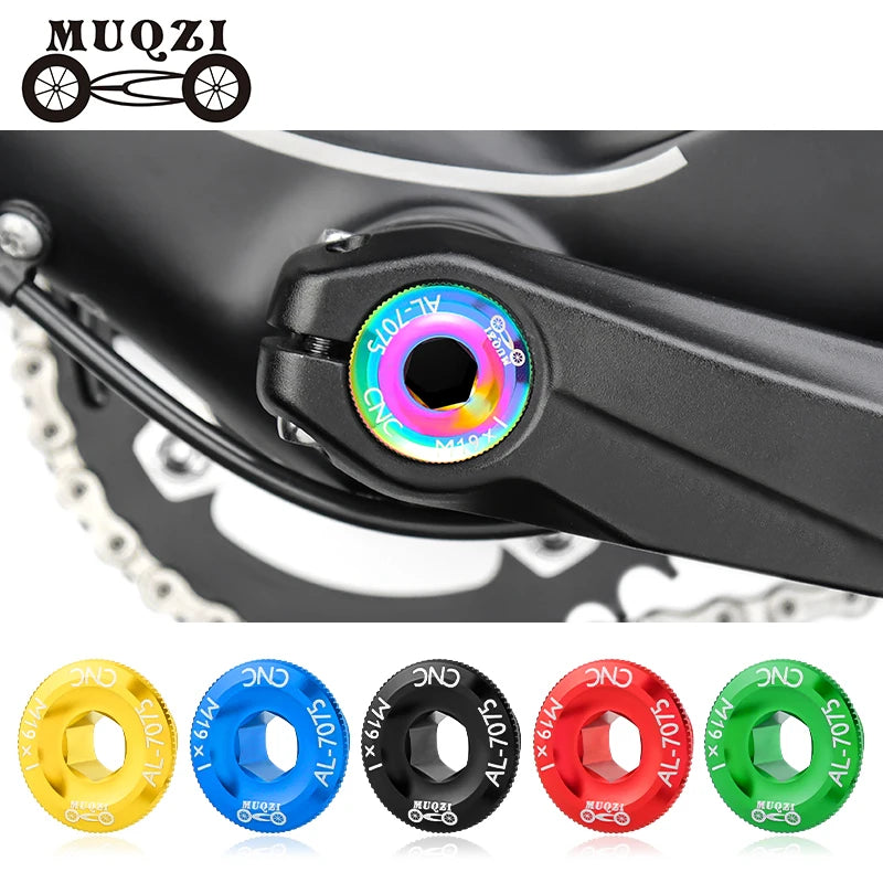 MUQZI Road Bicycle M19 Crankset Bolt Aluminum CNC Mountain Bike Crank Cover Screws