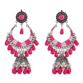 Colorful Round Shaped Earrings Fashion Vintage Eardrop Dangling Gift Nature Inspired Statement Classic Ethnic Metal Flower