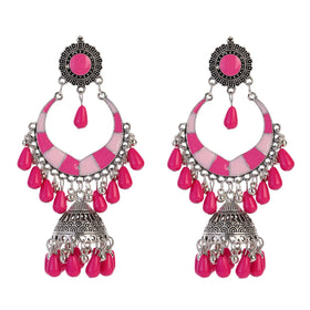 Colorful Round Shaped Earrings Fashion Vintage Eardrop Dangling Gift Nature Inspired Statement Classic Ethnic Metal Flower