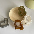 Fashion Mini Size Acetate Heart Hairpin Grampo De Cabelo Wholesales Hollow Out Claw Clip Heart Hair Claw