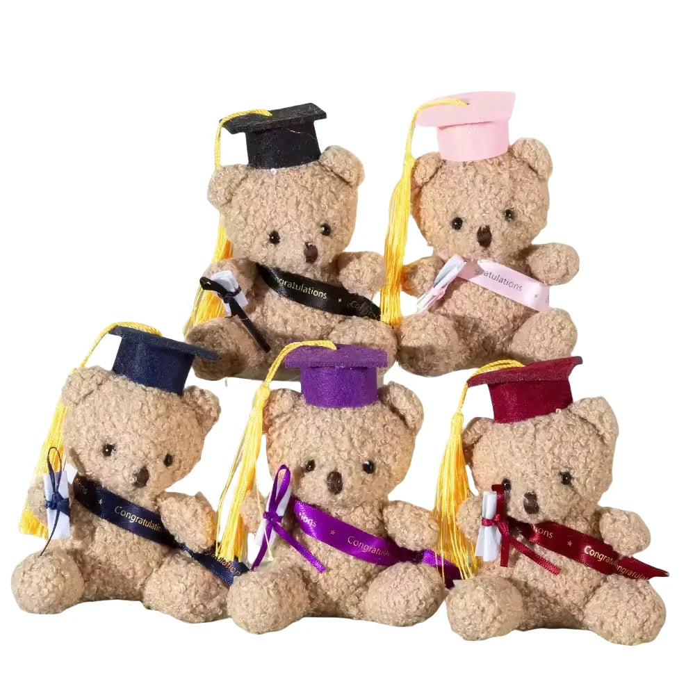Cheap Mini Plushie Graduation Day Bear Presents Souvenir Decor Small Graduation Teddy Bear Plush Keychains Gift for Students