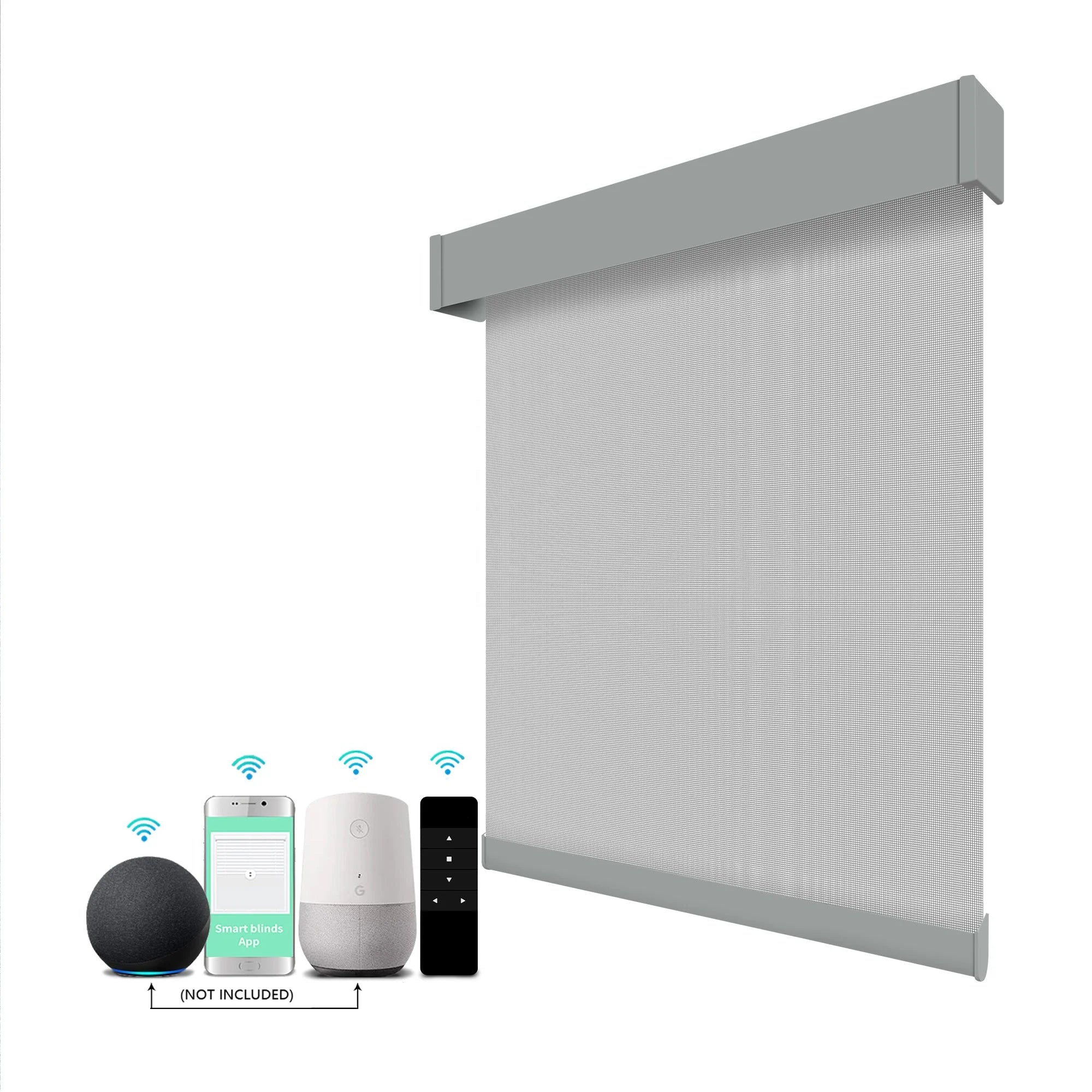 Top Automated Power Remote Controlled Electronic Solar Powered Smart Home Window Blackout Roller Blinds Automation Motorized