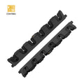 DX Tools BL-043D Fishing Rod Holder ABS Plastic Wall Mount Rack 37*5.8cm 252g Multi-Position Use for Garage and Boat Storage