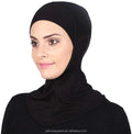 Wholesale Plain Modal Cotton Head Scarf Islamic Bonnet Hat with Turban Sports Cap Inner Hijab Ethnic Scarves Shawls Muslin Scarf