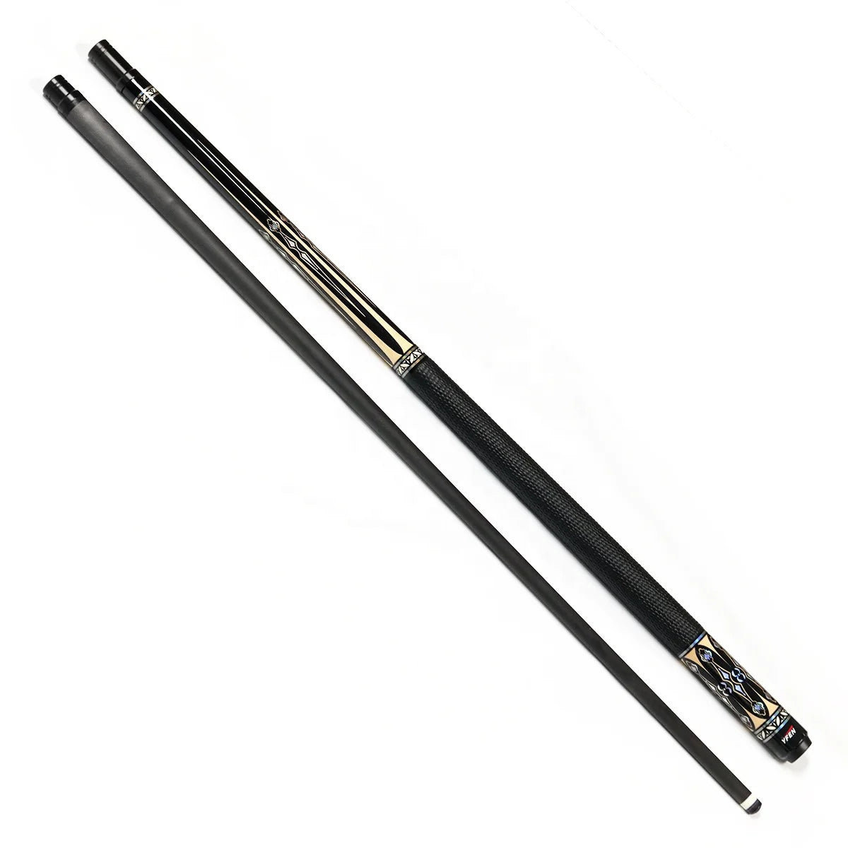 Hot Selling 1/2 PC Pool Cue 100% Real Carbon Fiber Shaft Stainless Steel Protector Maple Wood Butt High Quality Billiard Cue