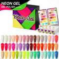 JTING Professional 48color Summer Neon Gel Nail Polish Collection High Pigment Vegan Gel Polish Set Box OEM Private Label