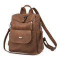 Women Leather Multipurpose Casual Sports Backpack With Zipper Travel Waterproof Backpack for Girls