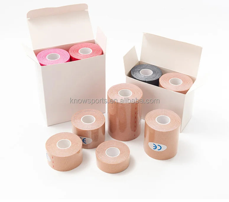 China Manufacturer High Quality Cotton Kinetic Sport Athletic Pre-cut Customized Pro Synthetic Kinesiology Tape