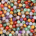 Handmade 10mm Crystal DIY Stone Beads with 3mm Large Hole for Bracelet Necklace Earrings Jewelry Making Loose Beads
