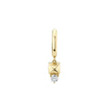 LOZRUNVE Fashionable Custom Jewelry Gold Vermeil Zircon Pyramid Slim Hoop Earring 925 Silver