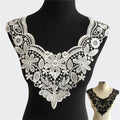 Embroidered Flower Lace Collar Trim Applique Neckline Sewing Patch Wedding Dress DIY