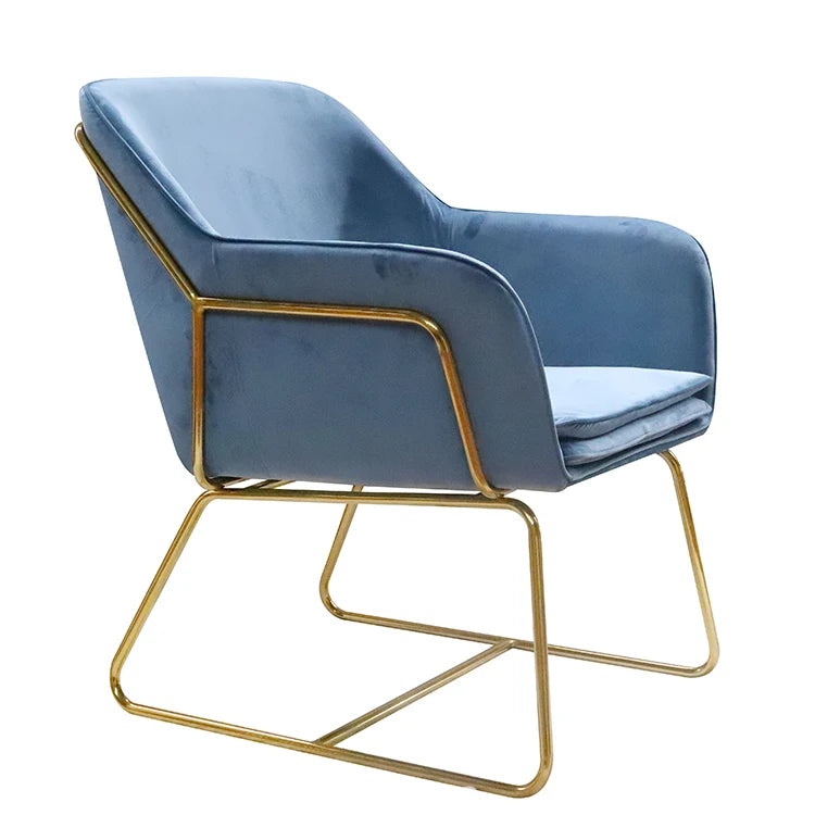 Modern Living Room Accent Chair Single Sofa Velvet Fabric Leisure Lounge Arm Chair Armchair for Living Room