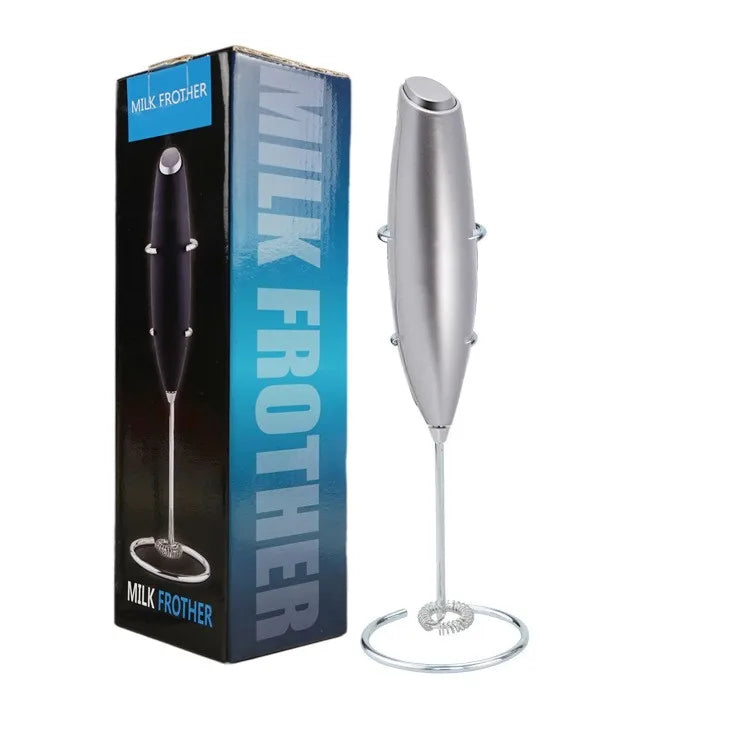 Top Seller Custom Handheld Battery Operated Electric Milk Frother With Stainless Steel Stand
