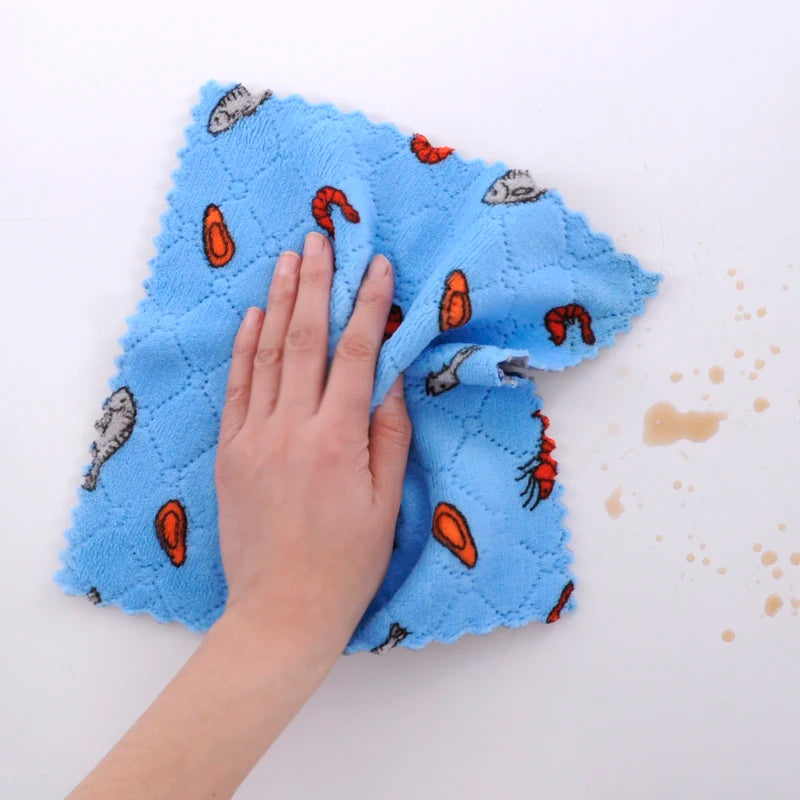 Custom Washable Professional Kitchen Cleaning Cloths Small Washable Removal Static Reusable Kitchen Nonstick Wiping Lazy Rag