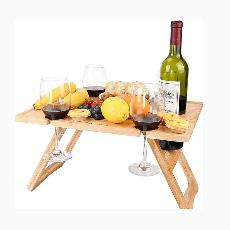 Outdoor Wooden Easy Folding Camping Wood Table Coffee Dinning Camp Foldable Durable Tables for Picnic CNLF