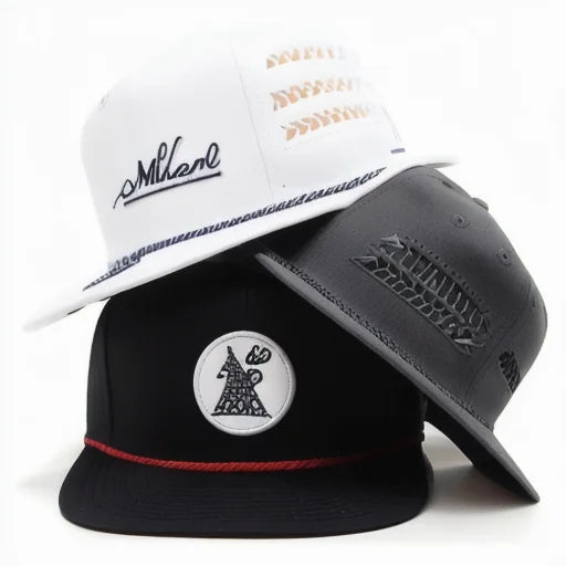 Custom Logo Flat Brim Baseball Cap for Men Embroidered Floral Tropical Leaf Pattern Sports Cap Street for Outdoor Activities