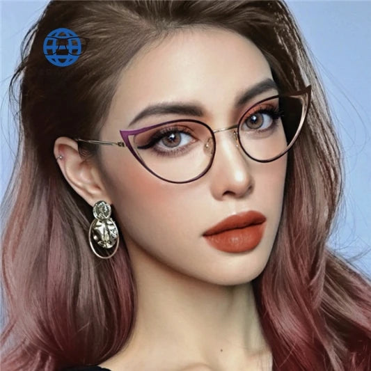 Teenyoun Eyewear Fashion Irregular Frames Glasses Oem Plastic Polygon Metal Optical Computer