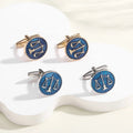 New Design Lot Stock Judge Lawyer Premium Cuff Links Men Alloy Painted Round Balance Scale Male Cufflinks