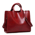 Vintage Ladies Fashion Shoulder Bags Tote Oil Pu Leather Custom Design Handbags for Women