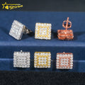 Luxury Moissanite Hip Hop Jewelry VVS Diamond Round Earrings Width Sterling Silver 925 Hip Hop Fashion Moissanite Stud Earring