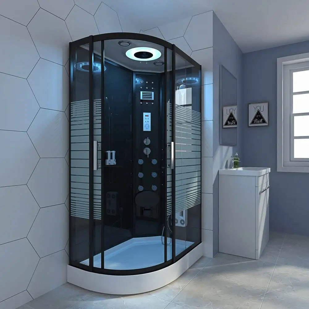Modern Design Full Bathroom Shower Cabin 5mm Tempered Glass with Sliding Open Style for Home and Hotel