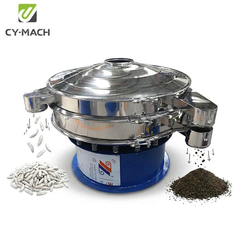 Industrial Compost Screener Mealworm Larvae Feces Vibrating Sieve Screen Sifter for Black Fly Raising Insects BSFseparation