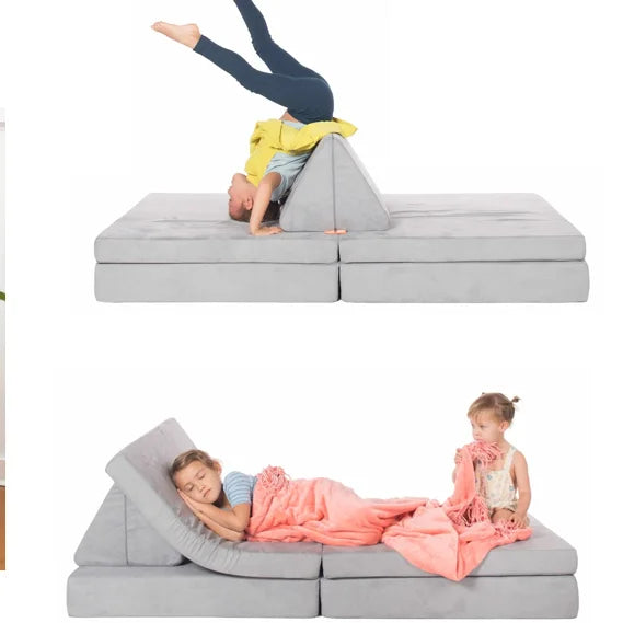 Customized Cute Cartoon Lazy Children's Sectional Sofa Foldable Backrest Armchair with Flip Open Feature for Kids Living Room