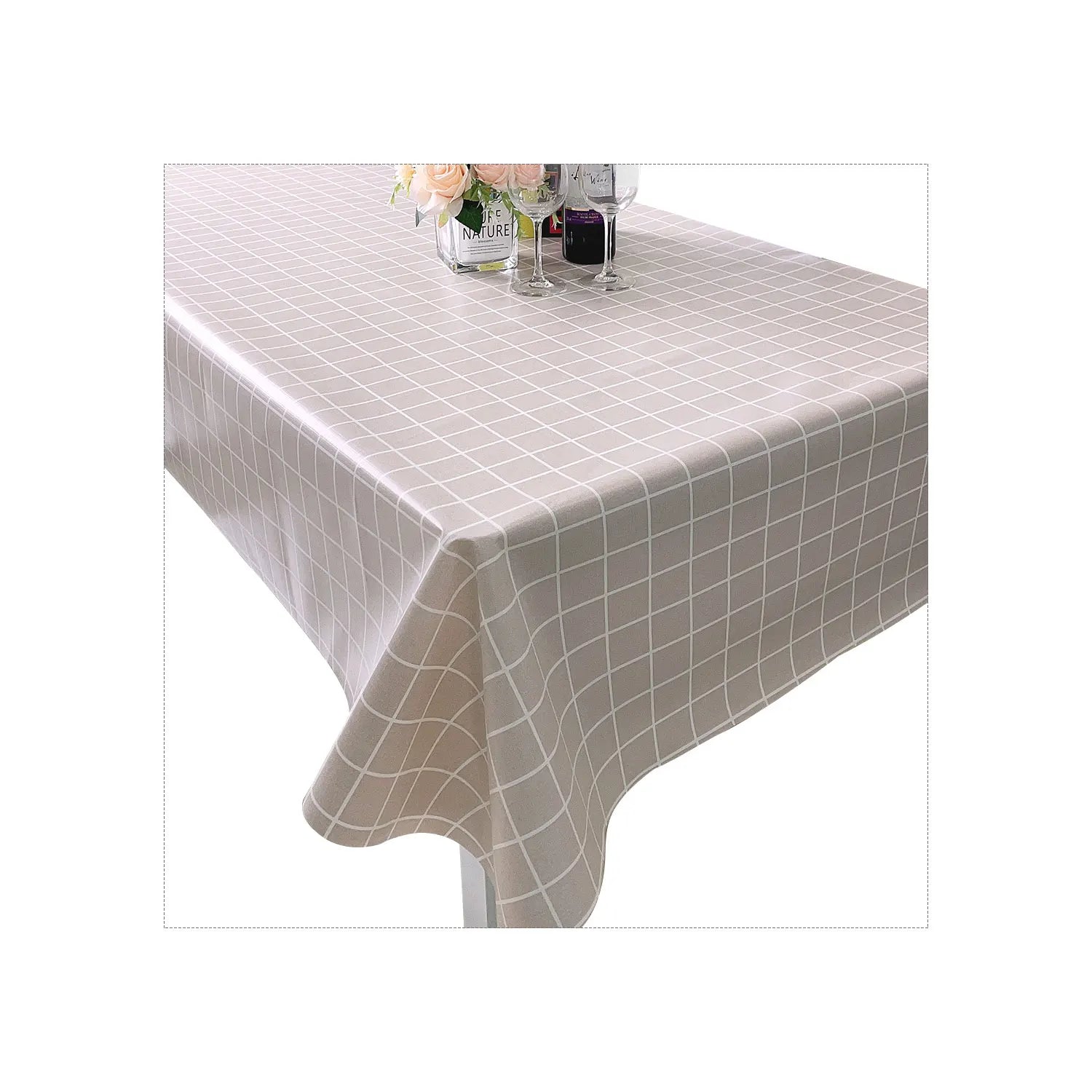 Hot Selling Handmade Floral Pattern PEVA Plastic Tablecloth Cover Roll Eco-friendly Easy Cut and Clean Fits Any Size