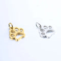 Hot Selling Polished Stainless Steel Charms Cat Paw Footprint Pendant for Necklace Bracelet DIY Accessories Finding (SZ075)