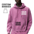 Men's Custom Logo Embroidered Oversize Pullover Hoodie Polyester/Cotton Drop-Shoulder Winter Heavyweight Hooded Sweatshirt