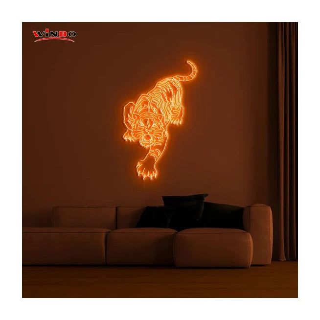 Free Design Custom Led Neon Sign Light No MOQ Dropshipping Shop Us Party Supplies Custom Neon Sign tiger Neon Lights Custom